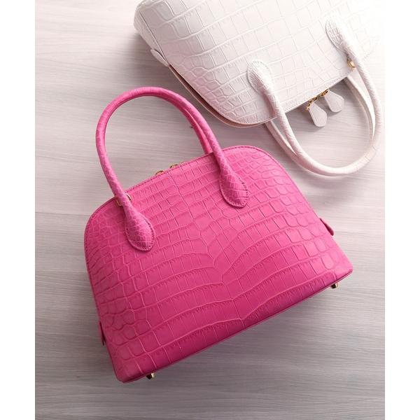 ハンドバッグ クロコダイルレザーハンドバッグ センター取り