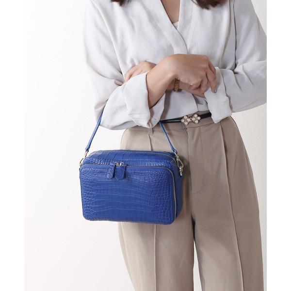 ショルダーバッグ バッグ クロコダイルレザーショルダーバッグ レディース