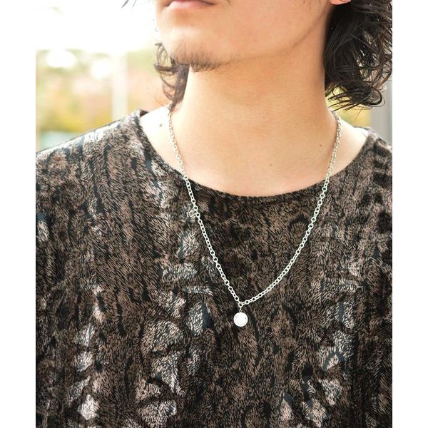 ネックレス 「BROTHERHOOD」スモールサークル ホワイト シェル グリークレター ネックレス...