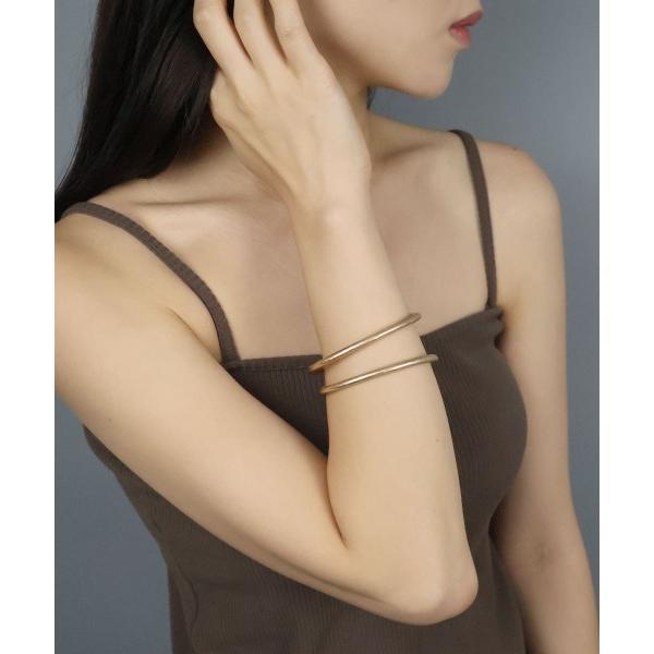 バングル 「金属アレルギー対応」 マット ダブルライン バングル / ニッケルフリー レディース