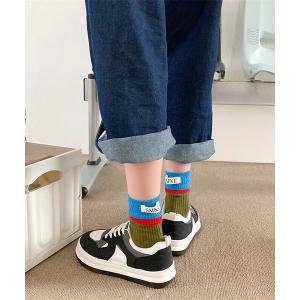 靴下 「 Port / ポート 」 ポップ 配色 バックタグ ソックス # レディース