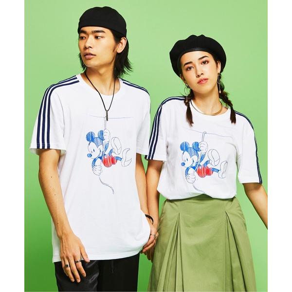 「adidas」 半袖Tシャツ「Disneyコラボ」 XXX-LARGE ホワイト メンズ