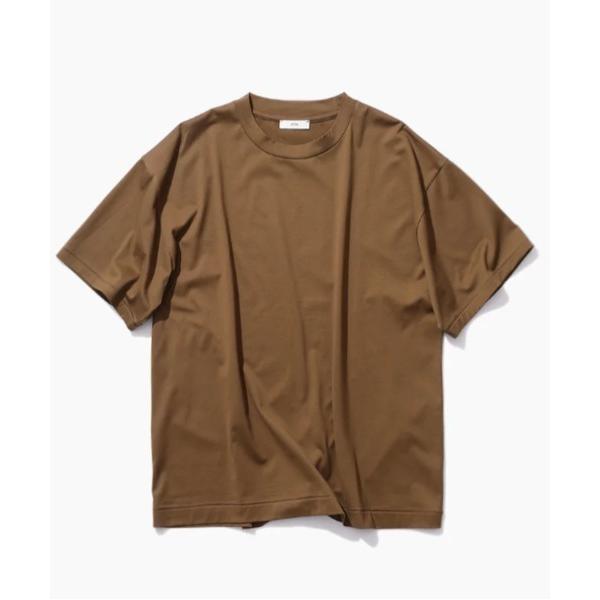 「ATON」 半袖Tシャツ 2 ブラウン メンズ