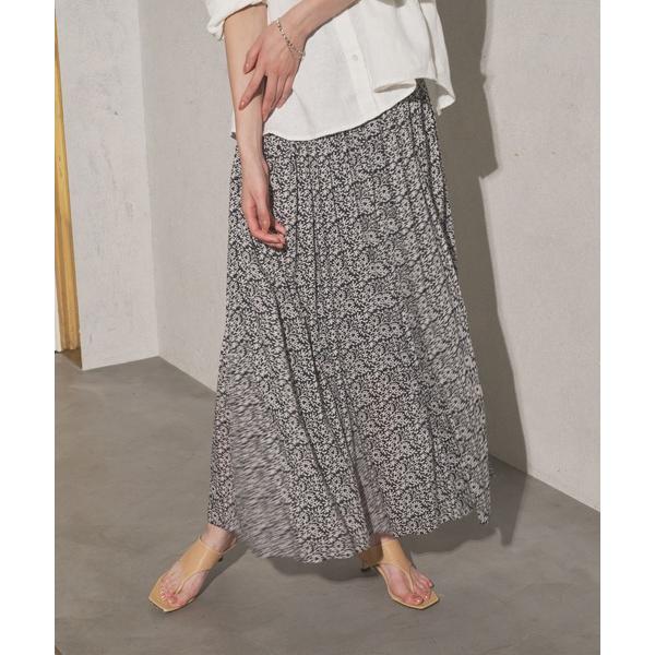スカート インドコットンハンドピンタックマキシスカート-手洗い可-
