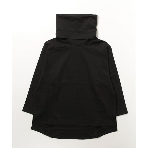 tシャツ atONE ワイドハイネックスムースプルオーバー レディース