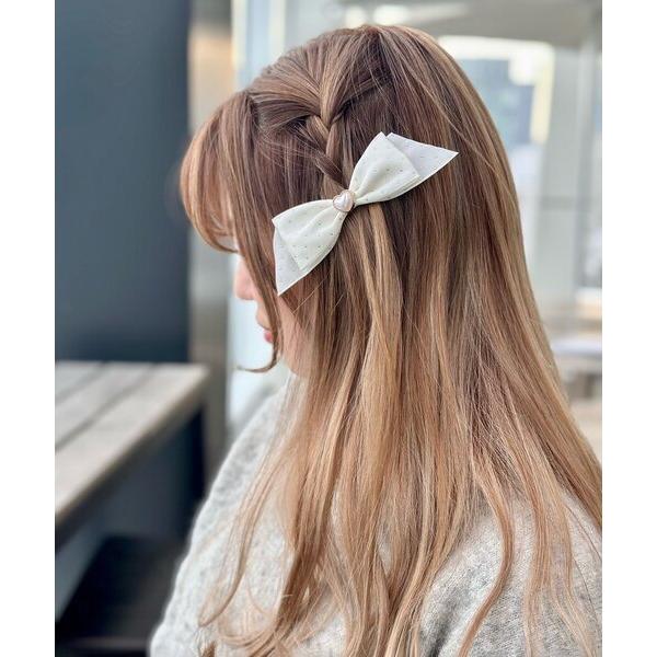 ドットリボン ヘアクリップ