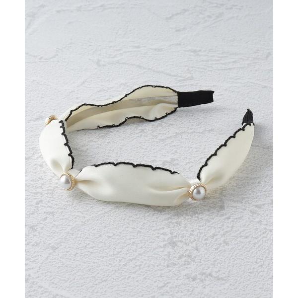 フェイクパール付きカチューシャ