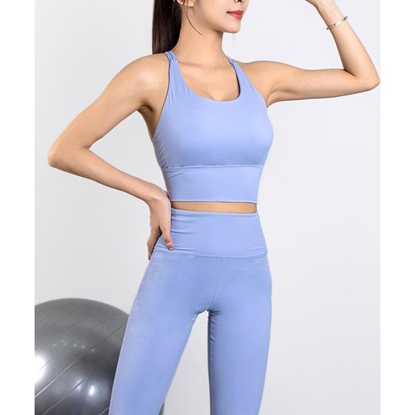 「-REANO-レアノ」ヨガフィットネススポーツブラ　バック編みデザイン