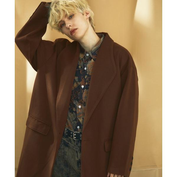 チェスターコート コート ウールライクオーバーサイズチェスターコート メンズ レディース