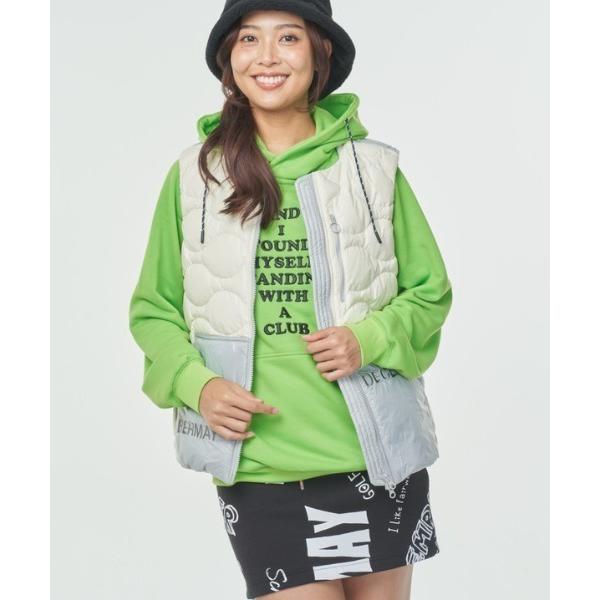 ダウンベスト ベスト Color scheme quilting down vest レディース
