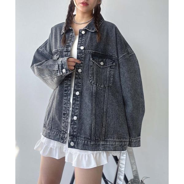 デニムジャケット gジャン ビッグシルエットジャケット　セットアップ可能 レディース