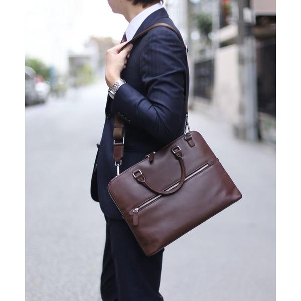 ビジネスバッグ 「mieno」 Vakt 本革レザービジネスバッグ撥水薄型 メンズ