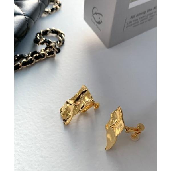 イヤリング スクエアメタルイヤリング レディース