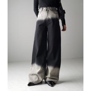 ksg ワイドレッグベルトデザインデニム　ワイドパンツ　カーゴパンツ KsG ジーンズ デニム デニムパンツ ワイドレッグベルトデザインデニム