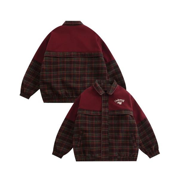 カバーオール チェック切り替えコーチジャケット メンズ レディース