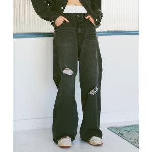 パンツ デニム ジーンズ メンズ Distressed cut-off denim pants/ダメージデニムカットオフパンツ｜ZOZOTOWN Yahoo!店