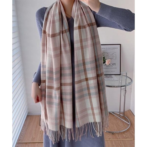 マフラー ストール グレンチェックマフラー レディース