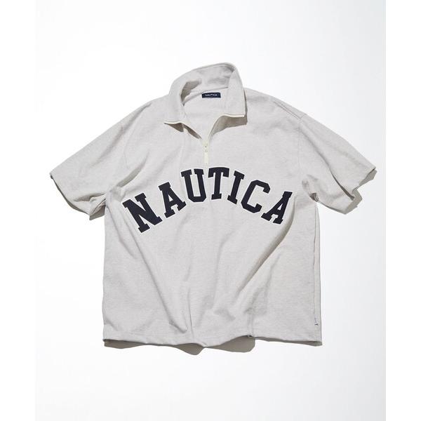 「NAUTICA」 半袖Tシャツ SMALL ライトグレー メンズ