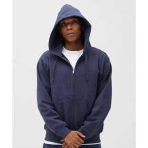 トッカ　ブラック フード付き スウェット生地パーカー　ジャケット FLEECE ZIP HOODIE 15.5oz（裏起毛スウェットジップパーカー15.5オンス