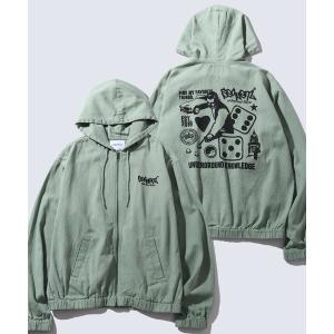 ジャケット ブルゾン メンズ 「SEQUENZ/シークエンズ」COLLAGE OVERDYE TWILL HOODIE/オーバーダイ加工 ツイル ジッ