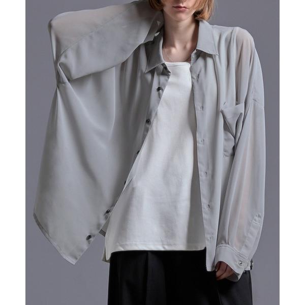 シャツ ドレープルーズ シアーシャツ メンズ レディース