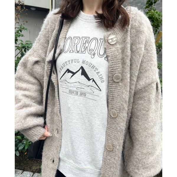 トレーナー スウェット CUOREQUAL プリント オーバーサイズスウェット トレーナー レディー...