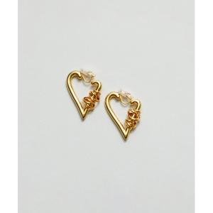 イヤリング レディース 「2024春夏新作」LAPUIS(ラピュイ)COIL HEART HOOP EARRINGS