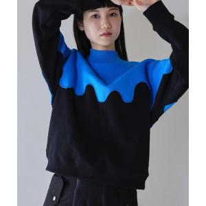 トレーナー スウェット 「ZOZO限定」ウェーブ　バイカラー　スウェット レディース