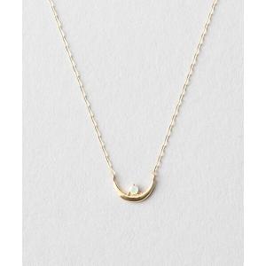 ete（エテ） ネックレス K10MPG レイヤー ムーン ネックレス