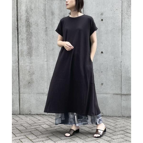 「COMME CA ISM」 半袖ワンピース MEDIUM ブラック レディース