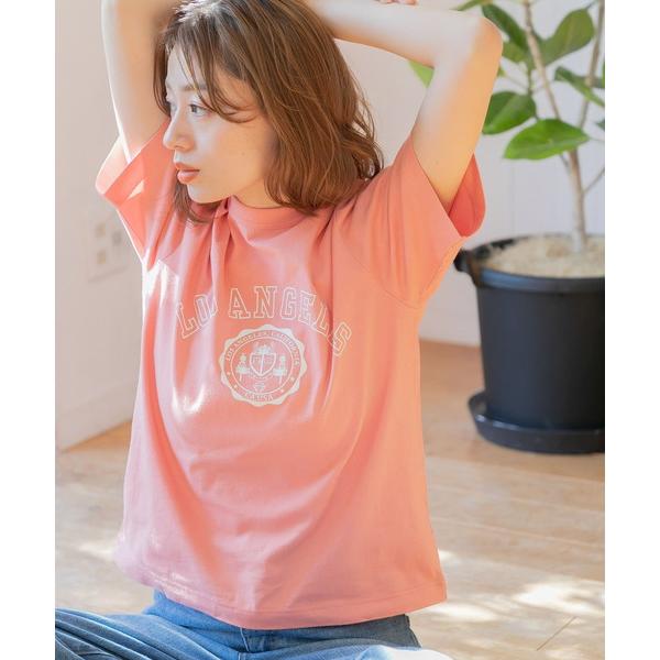 「Champion」 半袖Tシャツ FREE オレンジ系その他 レディース