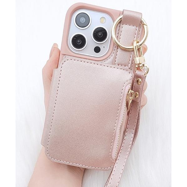 スマホケース 2WAYレザー調収納付きiPhoneケース