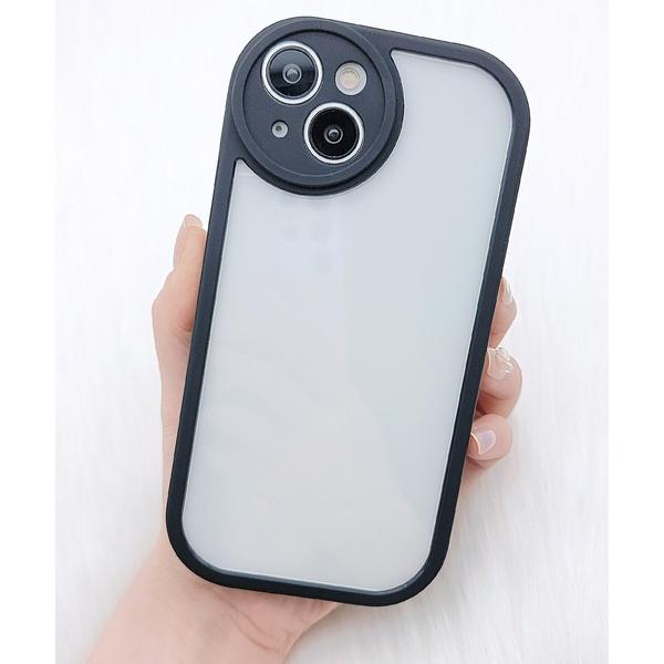 スマホケース カラーフレームクリアソフトiPhoneケース