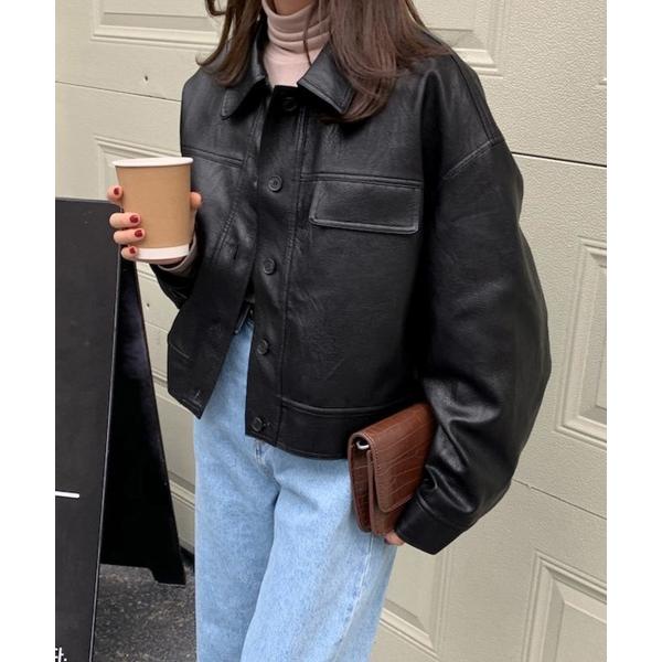 レザージャケット ライダース ライダースジャケット PUレザーブルゾン レディース