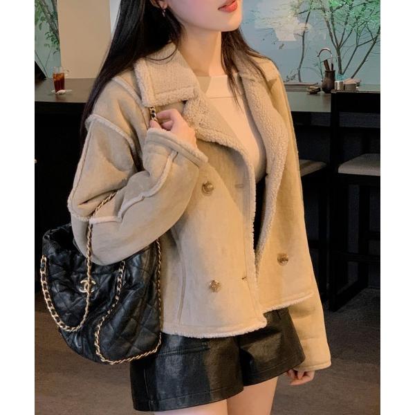 コート アウター カラーフリースムスタン レディース