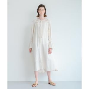 ワンピース 「WHYTO./ホワイト」ギャザースモックドレス