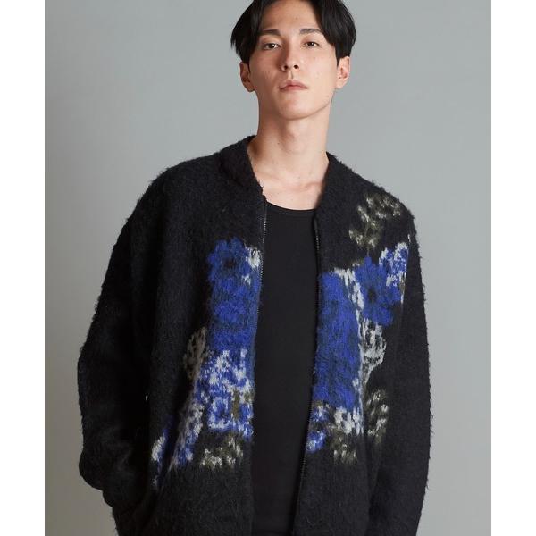 ブルゾン アウター 「NO ID.」Flower Jacquard Knit MA-1 Blouso...
