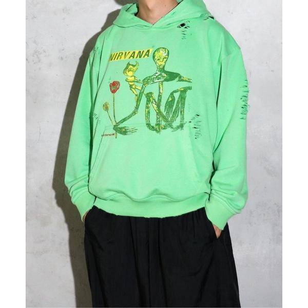 パーカー THRIFTY LOOK/WORNスリフティールック WORN-OUT BAND HOOD...