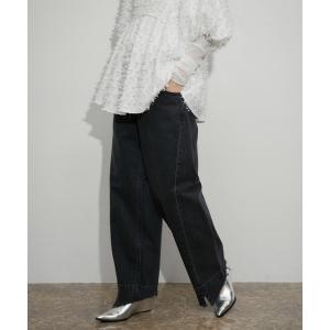 ジーンズ デニム デニムパンツ 「再入荷」ルーズフィットアジャストデニム レディース