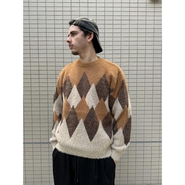 セーター ニット many men many mind /ナイロンシャギーｘアクリル　ルーズシルエッ...