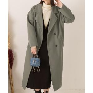 yuni ノーカラーコート コート ウールsuper100 middle length cocoon