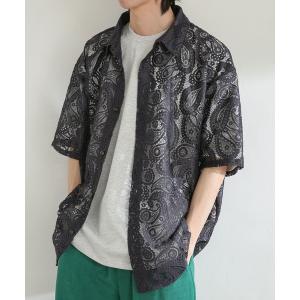 「SENSE OF PLACE by URBAN RESEARCH」 半袖シャツ LARGE チャコールグレー メンズ｜zozo