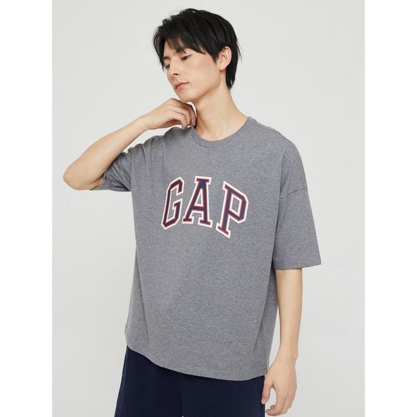 「GAP」 半袖Tシャツ L グレー メンズ