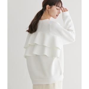 tシャツ バックフリルポンチプルオーバー レディース