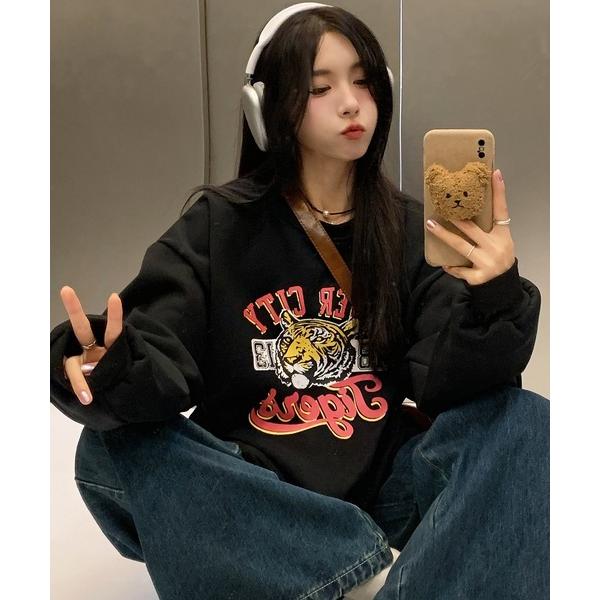 トレーナー スウェット アソート プリント 裏起毛 ロゴ オーバーサイズ スウェット トレーナー レ...