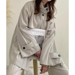 トレンチコート コート ハイネックスプリングショ...の商品画像