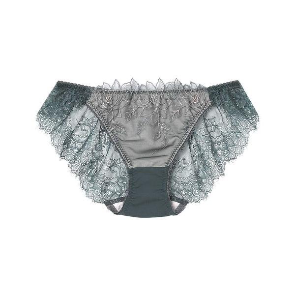 ショーツ AMPHI/大花柄×エンブロイダリーレース　デザインショーツ