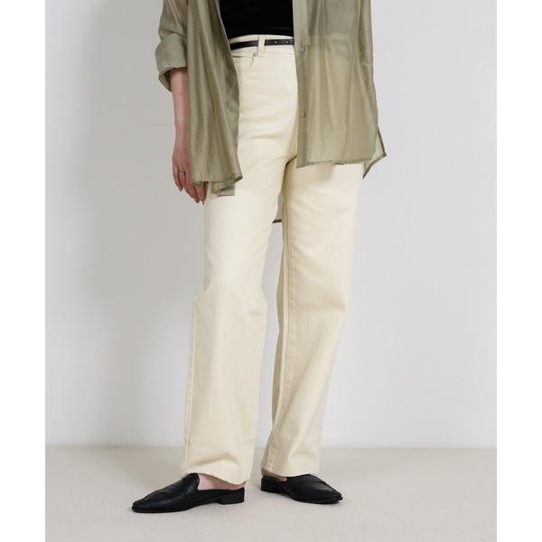 ジーンズ デニム デニムパンツ スラブストレートデニムパンツ レディース