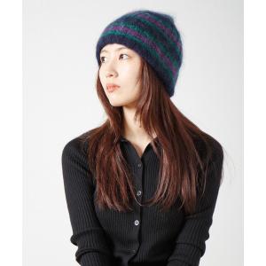 レディース 帽子 キャップ Mohair Border Knit Cap / モヘアボーダーニットワッチ