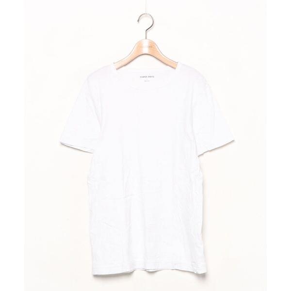 「three dots」 半袖Tシャツ L ホワイト メンズ